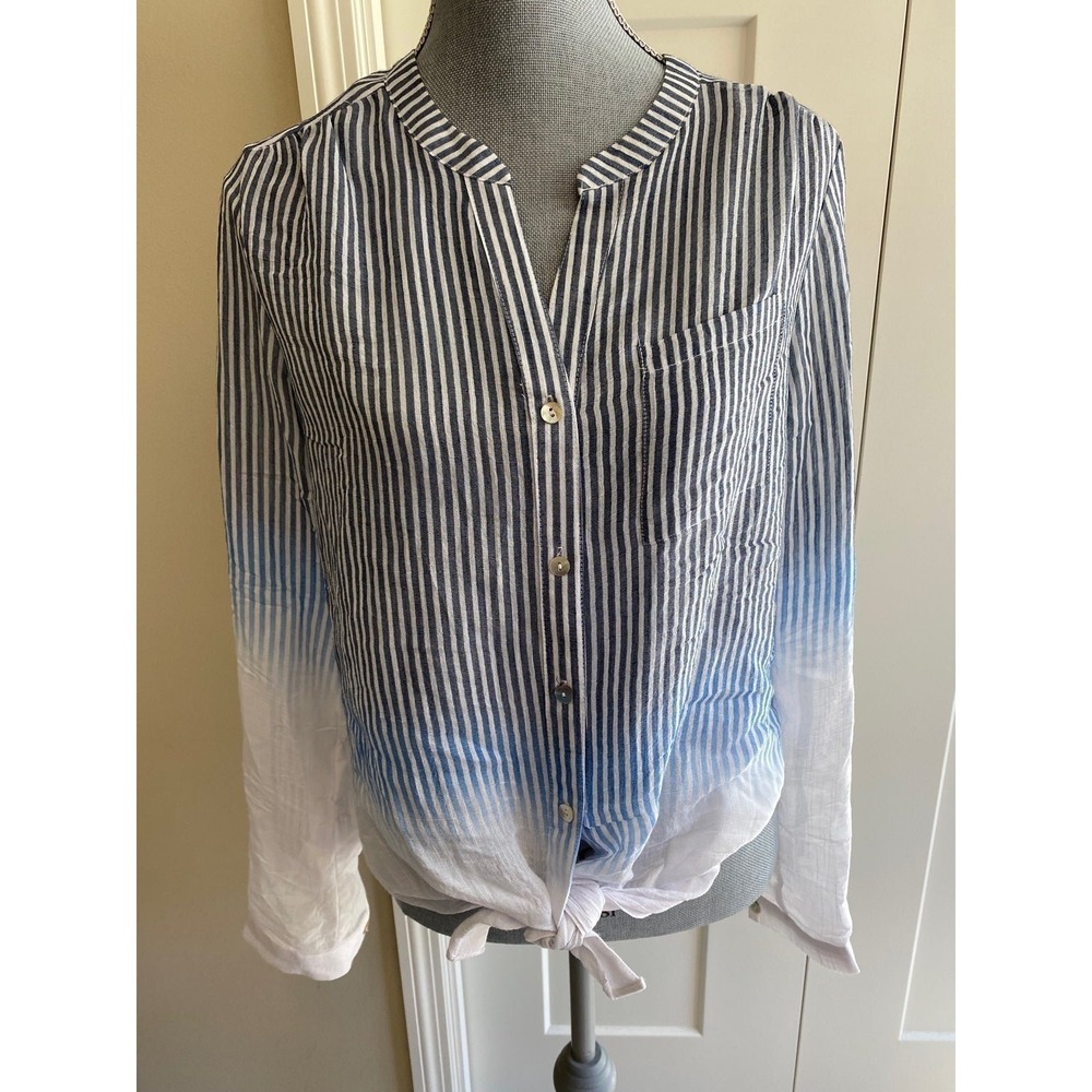 Christopher & Banks Blouse Top Small Coastal Cowgirl Indie Sleaze Sheer sku3